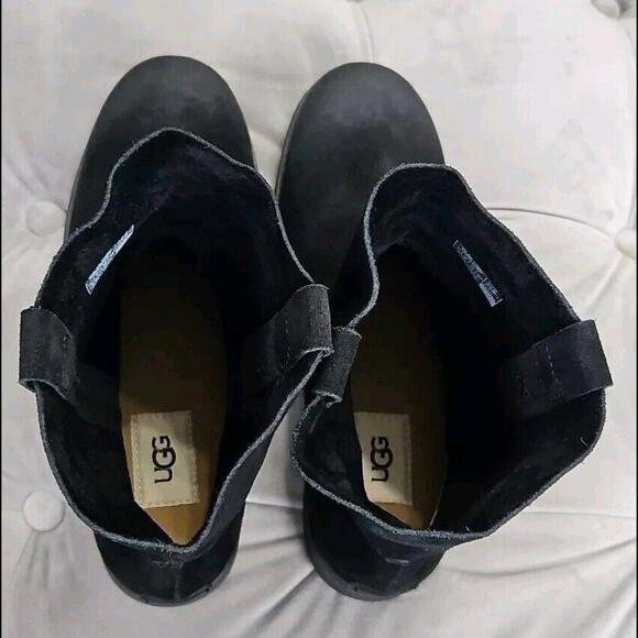 UGG 1130527 Alida Black Suede Short Unlined Pull On Booties Womens Shoes 8 - Picture 9 of 15